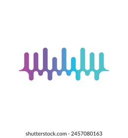 Moderne Sound Wave Logo Premium Vorlage