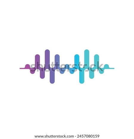 modern sound wave logo premium template