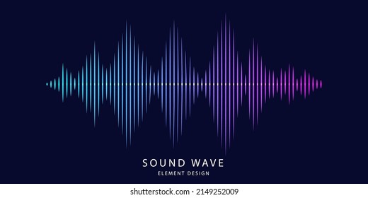 Fondo vector de onda de sonido moderno. ritmo del ecualizador de ondas sonoras aislado en el fondo oscuro. Ilustración del vector - EPS 10