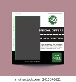 Modern Spa Beauty Center social media post, Digital marketing agency Corporate banner promotion ads sales and discount banner vector template design.