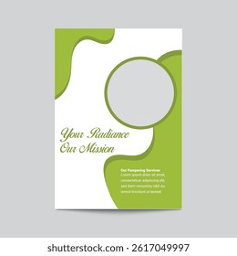 Modern Spa Flyer Template Design With Green Accents And Picture Placeholder