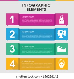 Modern spa infographic template. infographic design with spa icons includes nail. can be used for presentation, diagram, annual report, web design.