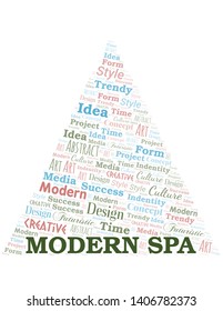 Modern Spa word cloud. Wordcloud made with text only.