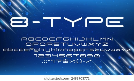 Moderne Raumschriftart mit futuristischer Galaxie-Schrift und abstraktem dynamischem Tech-Typ, Vektoralphabet. Cyber future font und galaxy technology Englisch ABC letters with line typface for cosmic type font