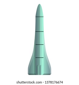 Modern space rocket icon. Cartoon of modern space rocket vector icon for web design isolated on white background