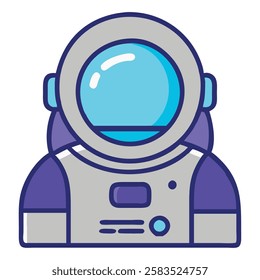 Modern space suit astronaut icon isolated vector