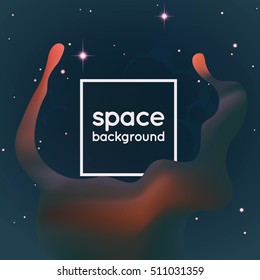 Modern space tamplate for your business.Far space being shone nebula.Space background.Vector illustration.