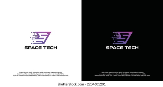 Modern Space Technology Logo Design
