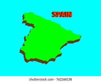 Modern Spain Map. Abstract mash line and point scales on blue background with map of spain . Wire frame mesh polygonal network line, design sphere, and structure. map 3d. Vector illustration EPS10.

