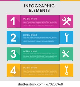 Modern spanner infographic template. infographic design with spanner icons includes wrench. can be used for presentation, diagram, annual report, web design.