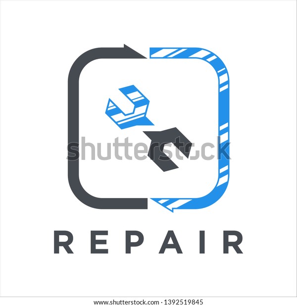 modern spanner logo vector, suitable for\
industrial companies.