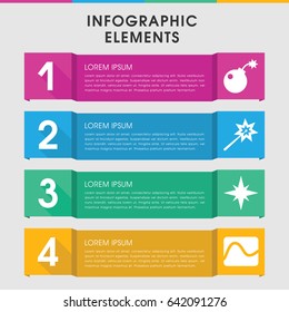 Modern spark infographic template. infographic design with spark icons includes bomb, explosion. can be used for presentation, diagram, annual report, web design.