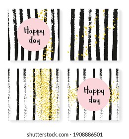 Modern Sparkle. Engagement Stardust Set. Black Xmas Starburst. White Mothers Particles. Stripe Fashion Art. Marriage Frame. Golden Festive Effect. Stripe Modern Sparkle