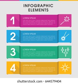 Modern sparkle infographic template. infographic design with sparkle icons includes clean, star. can be used for presentation, diagram, annual report, web design.