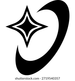  Modern Sparkle Star with Dynamic Orbital