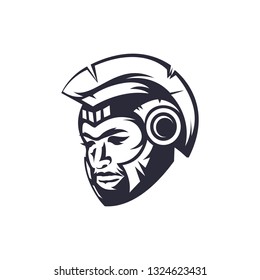 Modern sparta warrior head logo esport