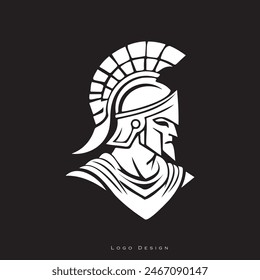 Modern Spartan Helmet Logo - Symbolizing Strength, Courage, and Leadership for Contemporary Businesses