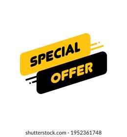 Etiqueta plana de oferta especial moderna