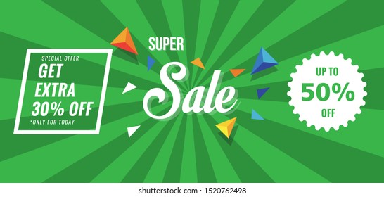 Modern Special Offer Sale Banner and Poster Background Vector. Editable Text and Color.