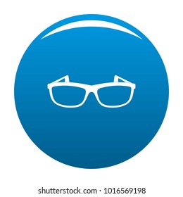 Modern spectacles icon vector blue circle isolated on white background 