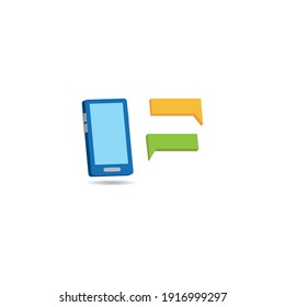 Modern speech bubble 3d style
