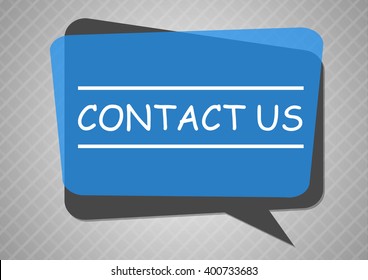 Modern speech bubble - Contact us