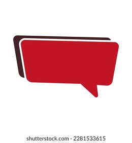 Modern speech bubble conversation symbol isolated on white background