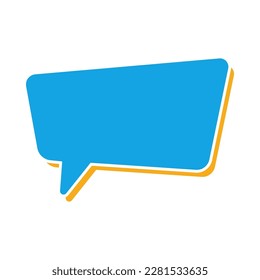 Modern speech bubble conversation symbol isolated on white background
