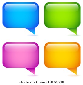 Modern speech bubble icons / concept vectors