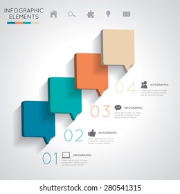 Modern Speech Bubble Infographics
