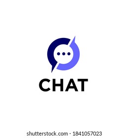 Modern Speech Bubble Logo.Chat Balloon Design-Vektorgrafik