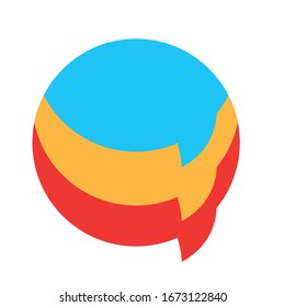 Modern speech bubble logo emblem