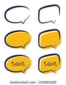 Modern Speech Bubble Set Icons Isolated with Different Options