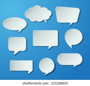 Modern Speech Bubble For Website Graphic And Business. 