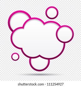 Modern speech bubbles for different content. Vector eps10.