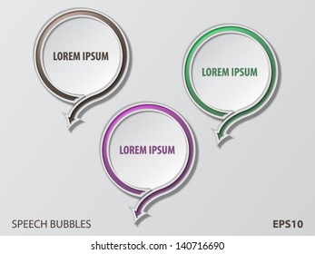 Modern speech bubbles. File is ins eps10 format.