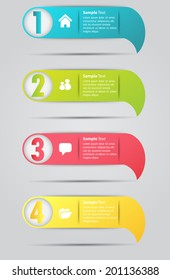 Modern speech bubbles. Icon. Number.
