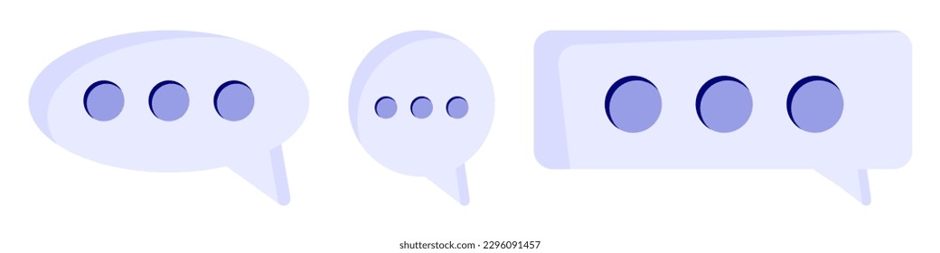 Juego de iconos modernos de burbujas de voz. Vector aislado sobre fondo blanco.