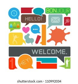 Modern Speech Bubbles - vector illustration