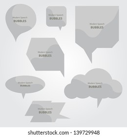 Modern Speech Bubbles White Glossy Style