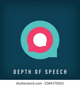 Modern speech depth logo design. Creative mass speech and dialogue design, corporate identity. vector