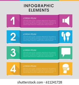 Modern speech infographic template. infographic design with speech icons includes medical mask, chat. can be used for presentation, diagram, annual report, web design. 