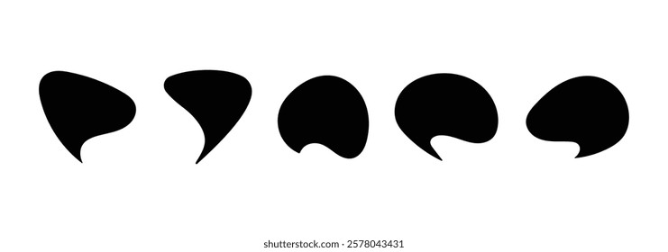 modern speech shape flat vector design illustration