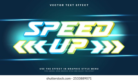 Moderne Geschwindigkeit Nach oben Farbige bearbeitbare Texteffekt-Vorlage mit Sport und Champion-Text-Stil