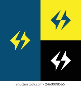 modern speed lightning logo, suitable for brand logos for expedition services or others.