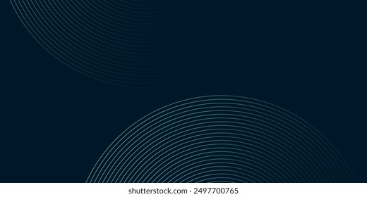 Las líneas modernas de la onda del movimiento de la velocidad gradiente azul rectángulo líneas de la curva circular fondo abstracto geométrico en diseño oscuro, Ilustración vectorial.
