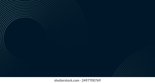 Modern speed motion wave lines gradient blue rectangle circle curve lines geometric abstract background on dark design, vector illustration.