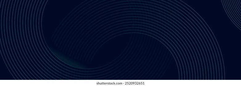 Modern speed motion wave lines gradient blue rectangle circle curved lines geometric abstract background on dark design.