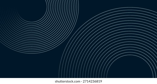 Modern speed motion wave lines gradient blue rectangle circle curve lines geometric abstract background on dark design, vector illustration.