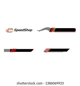 Modern Speed Race Flag Banner Background Logo for automotive company logo decal fast speed with high end look
